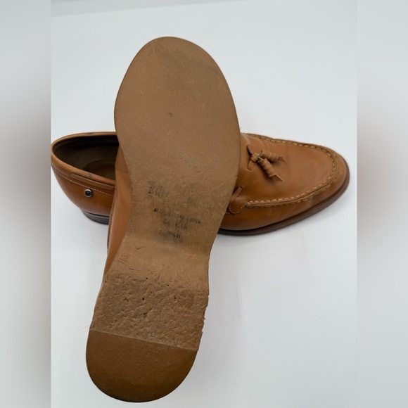 Vintage etienne aigner tan tassel loafers size 8.5 medium preowned - Picture 4 of 6